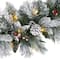 6ft. Pre-Lit Flocked Mixed Pine Artificial Christmas Garland with LED Lights